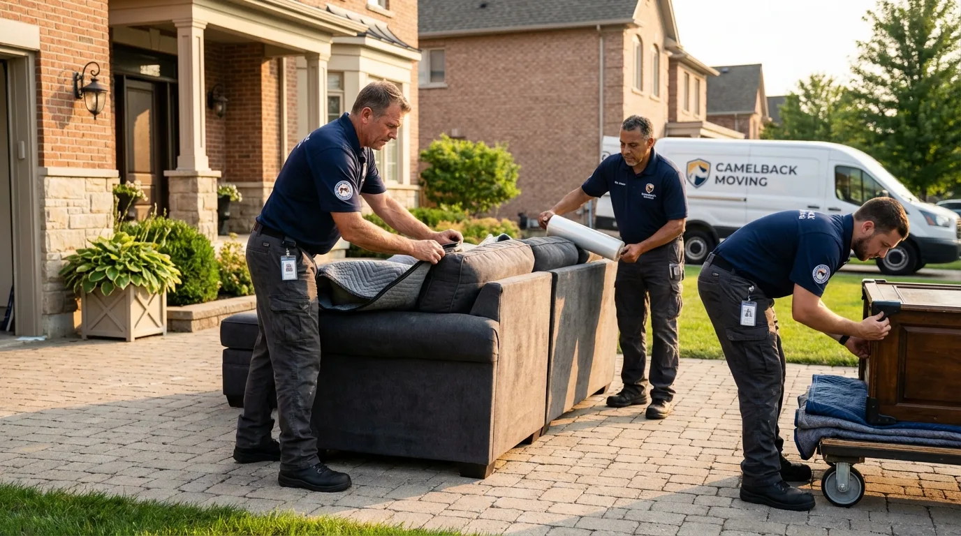 Large estate moving crew wrapping furniture in Hollywood, SC